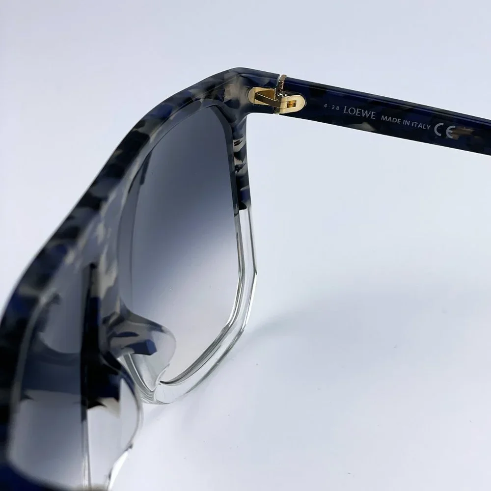Loewe LW40001F FILIPA 56B Sunglasses Shiny Havana Gradient Smoke Shield Women